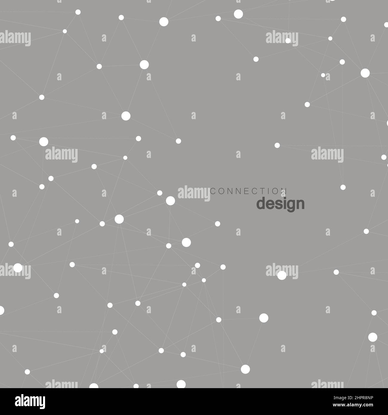 Abstract connect polygonal network background with dots and lines Stock ...