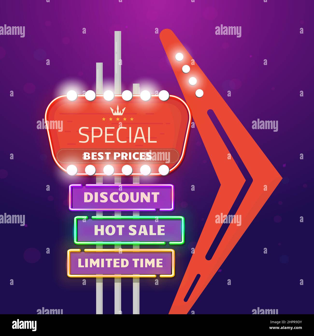 Motel advertising sign Stock Vector Images - Alamy