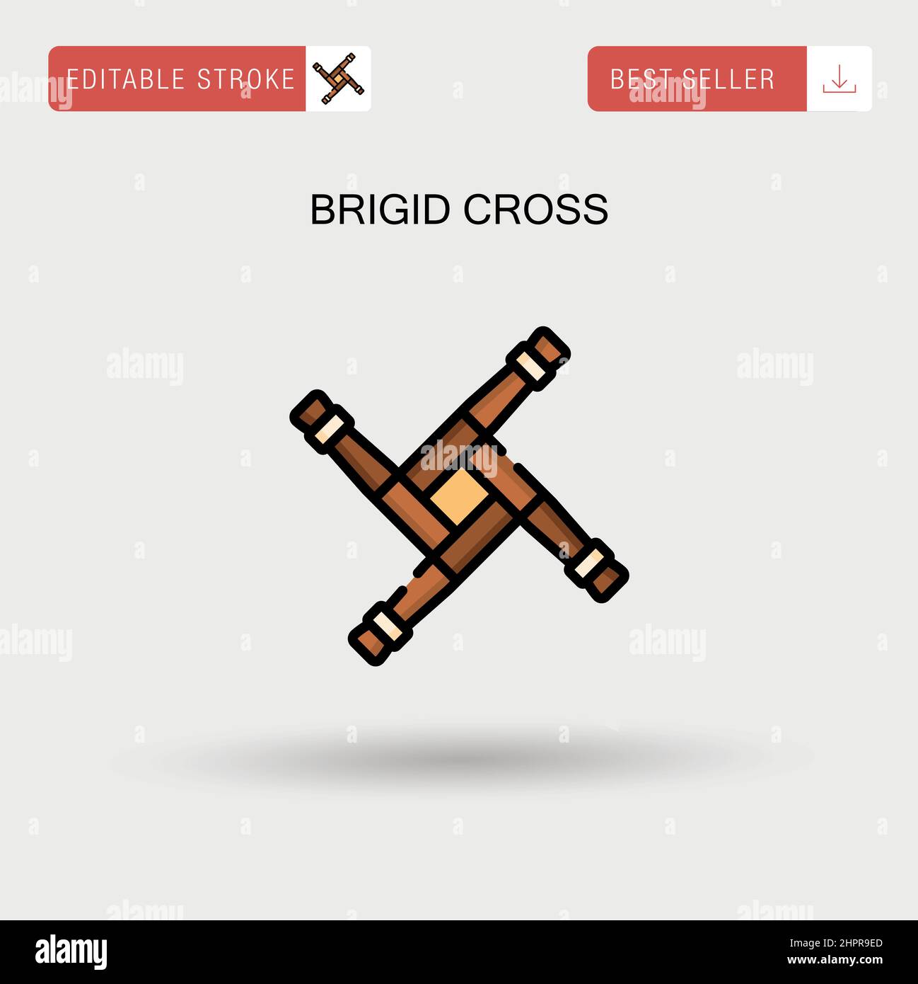 Brigid cross Simple vector icon. Stock Vector