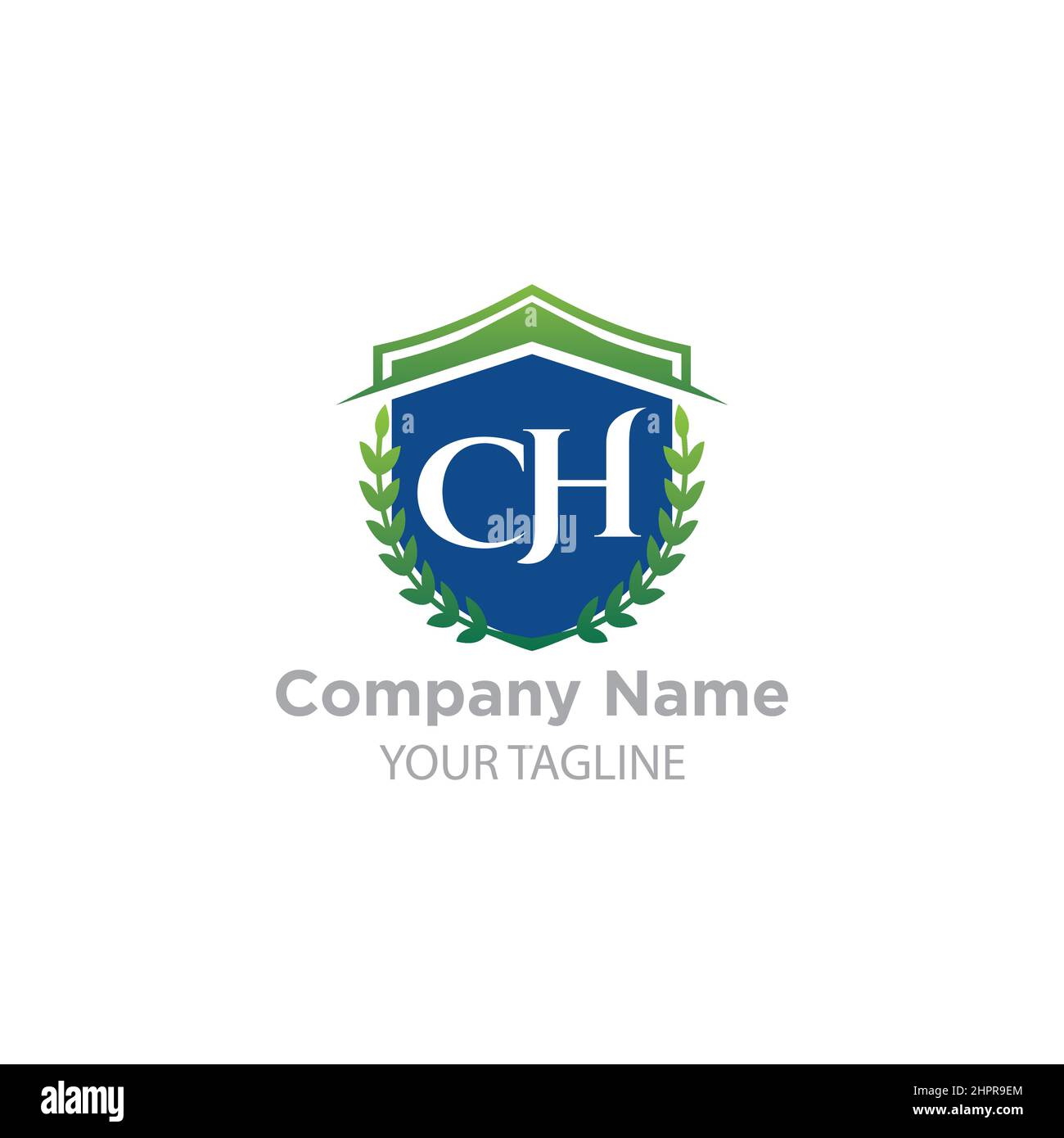 CH logo monogram design template vector element.EPS 10 Stock Vector