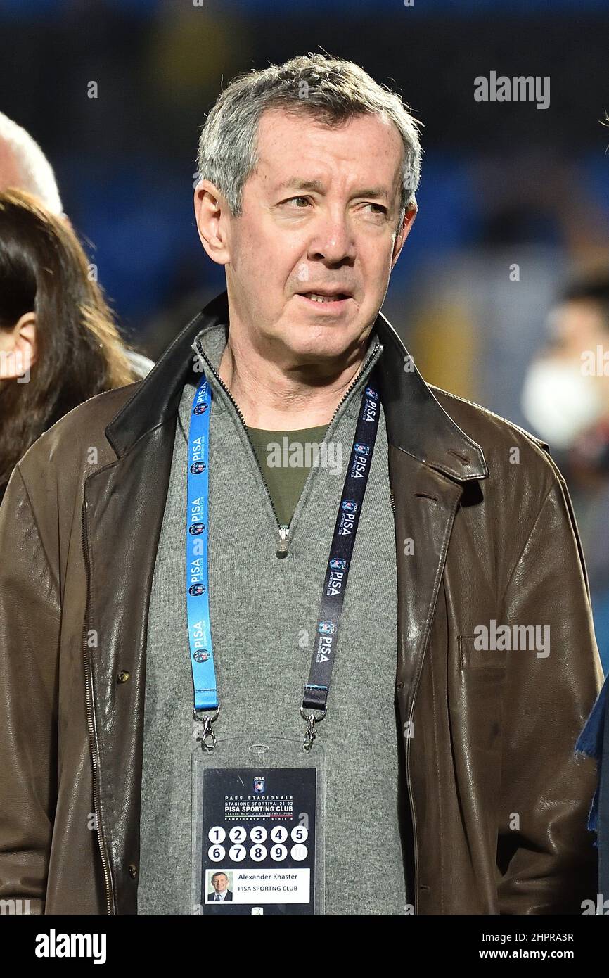Pisa, Italy. 22nd Feb, 2022. Owner of Pisa Alexander Knaster during AC