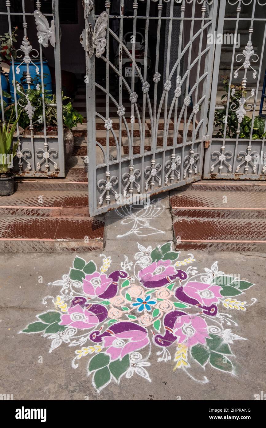 Rangoli is an art originating in the Indian subcontinent, in which ...