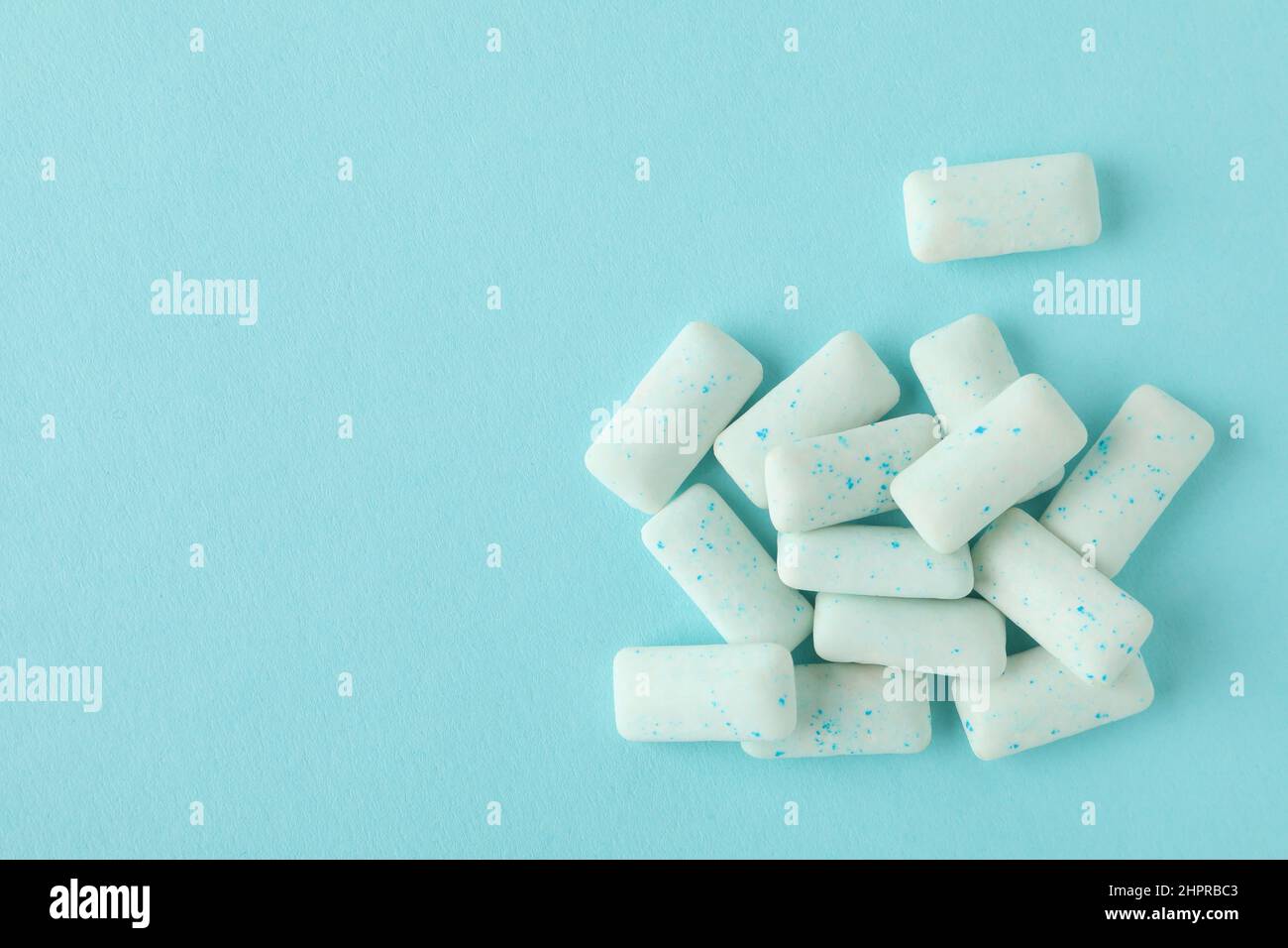 Concept of chewing or bubble gum, space for text Stock Photo Alamy