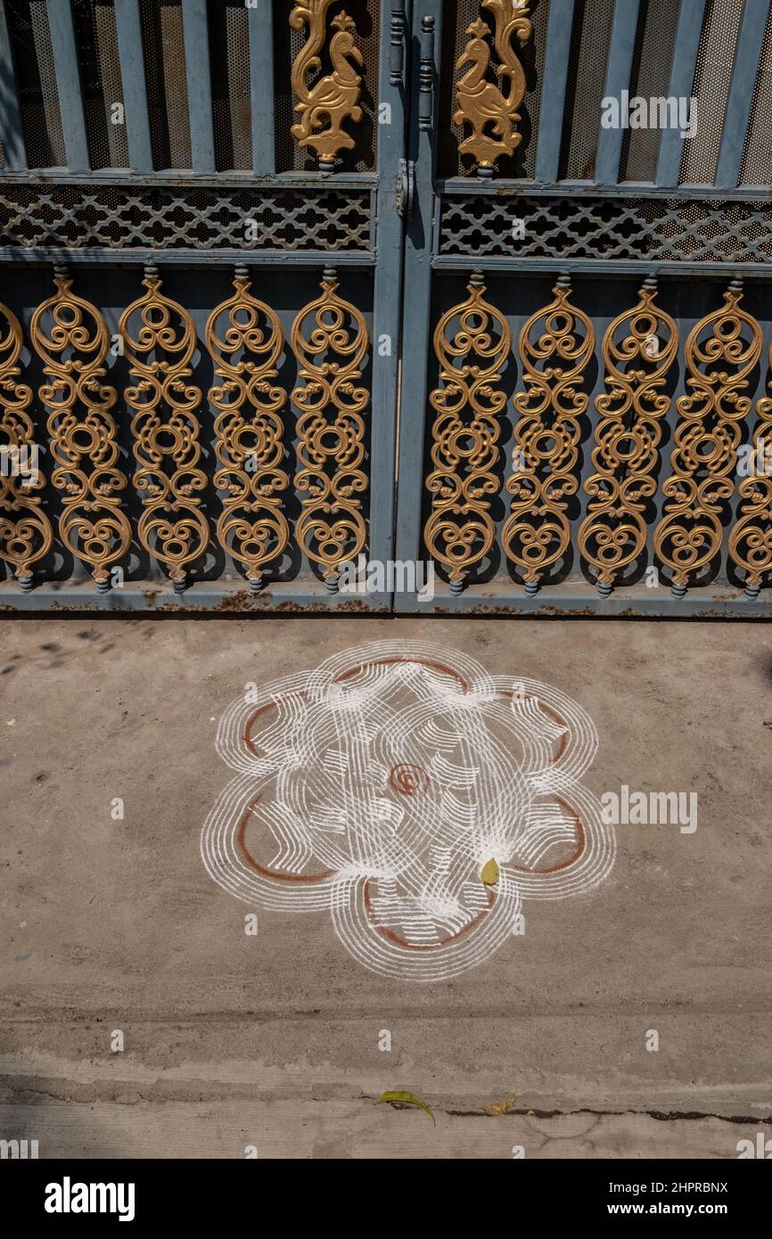 Rangoli is an art originating in the Indian subcontinent, in which ...