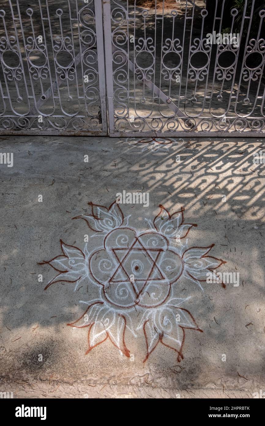 Rangoli is an art originating in the Indian subcontinent, in which ...