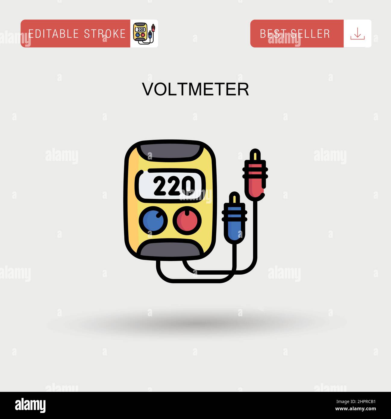 Voltmeter Simple vector icon Stock Vector Image & Art Alamy