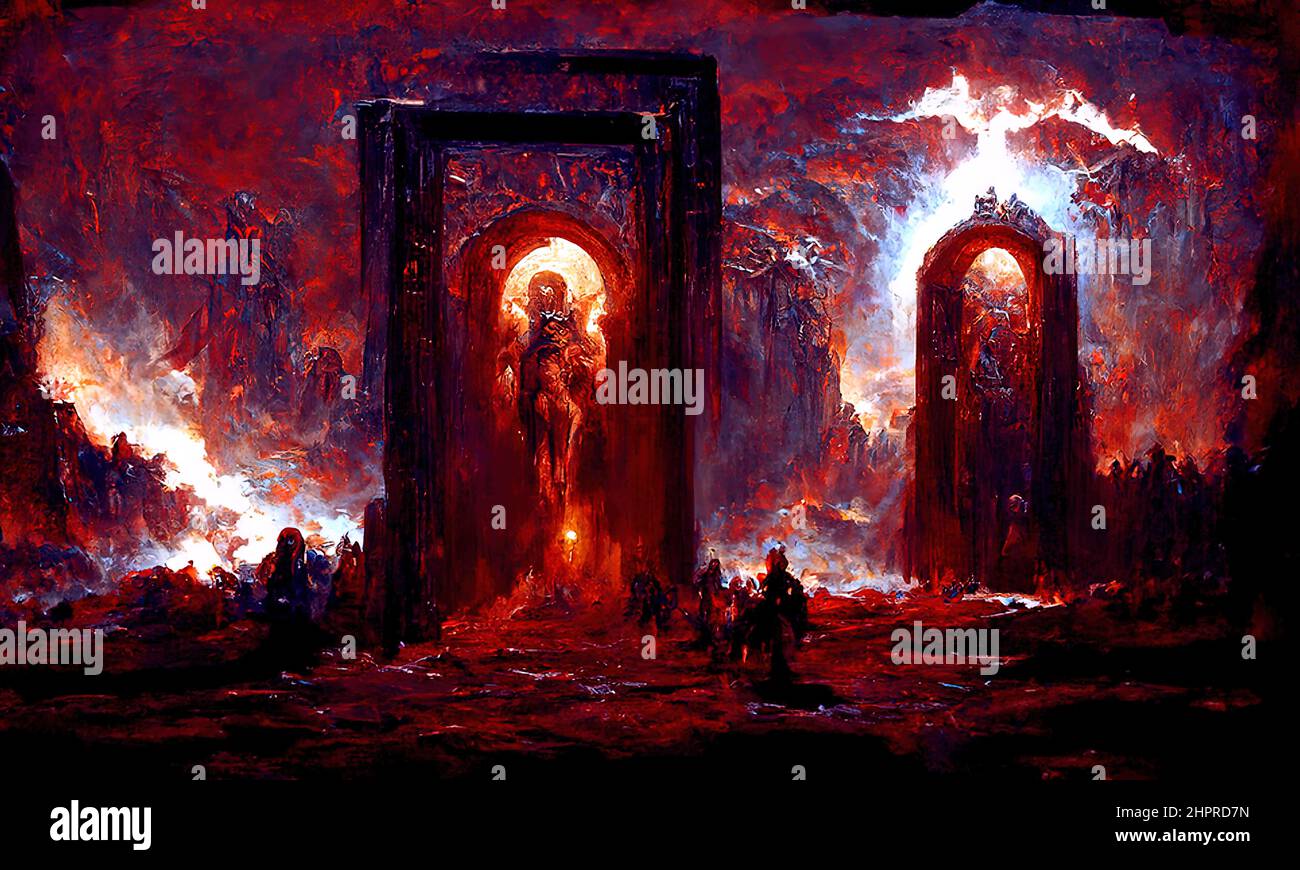 At the Gates of Hell Stock Photo