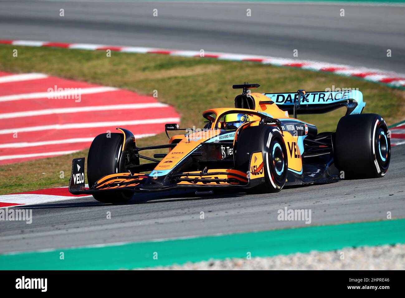 #04 Lando Norris; McLaren Mercedes during the winter testing days, Formula 1 World championship 2022 in Barcelona February 23th, 2022 Photo Federico Basile/Insidefoto Credit: insidefoto srl/Alamy Live News Stock Photo