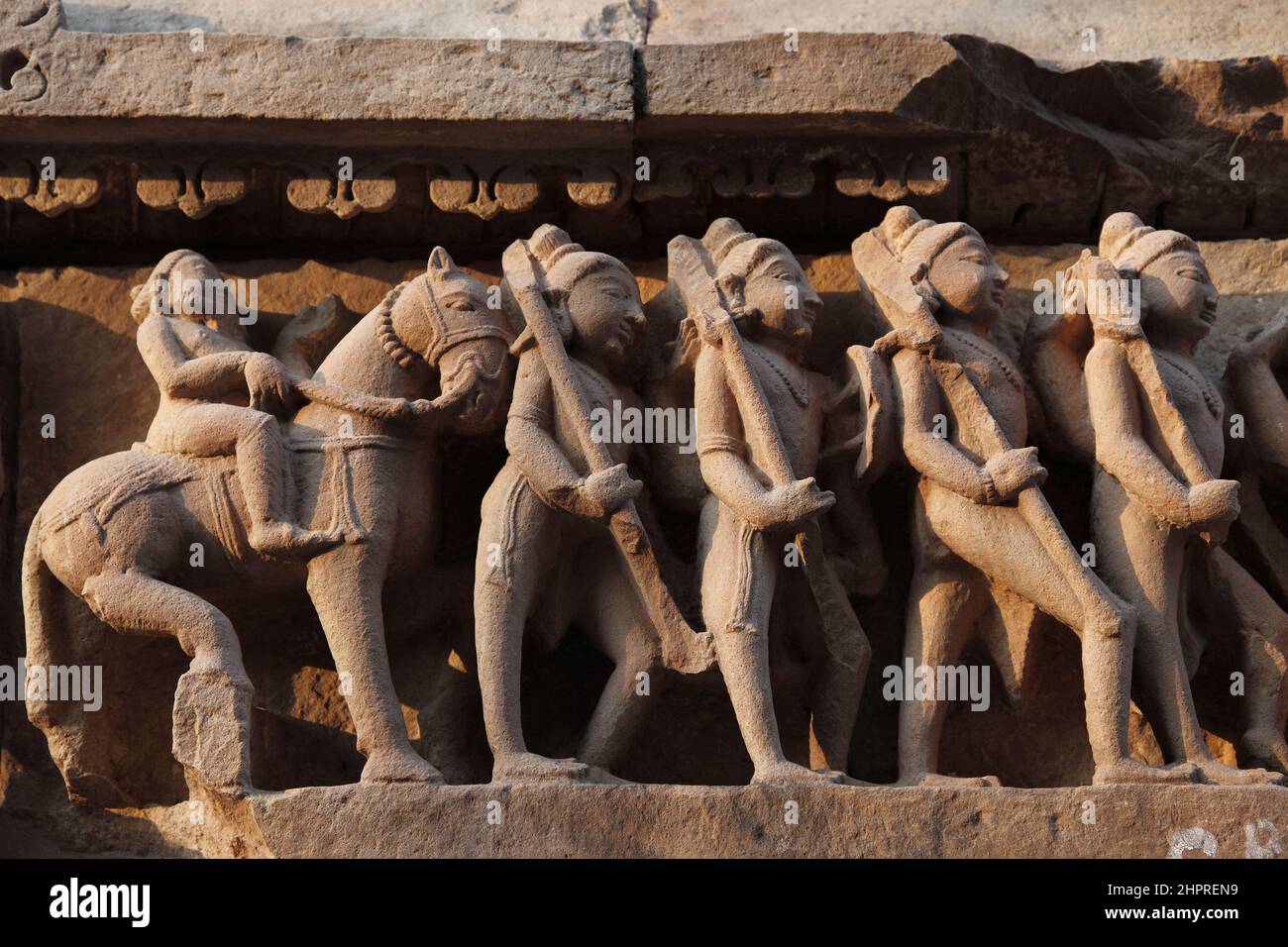 Carved erotic human figures and animals on the exterior of Lakshmana Temple,  built in AD940, at Khajuraho in Madhya Pradesh, India Stock Photo - Alamy
