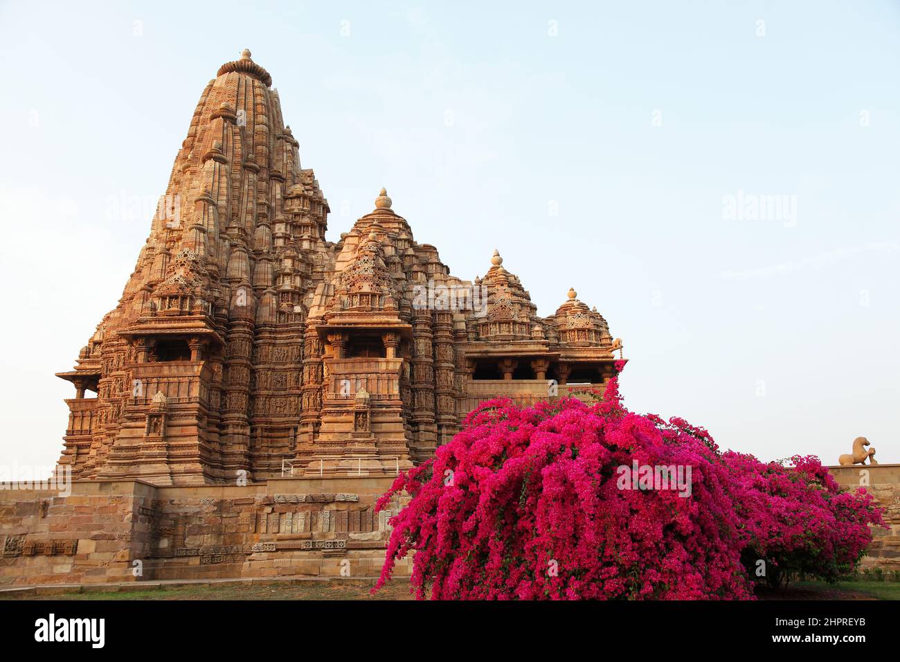 Kandariya Mahadev Temple, built by Chandela Kings between 9th.& 10th.Century AD, the largest Temple at Khajuraho in Madhya Pradesh, India. Stock Photo