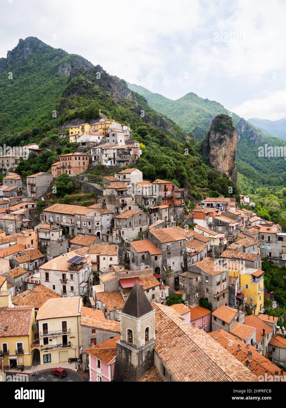 Italy Calabria Pollino National Park Village Of Orsomarso Stock 