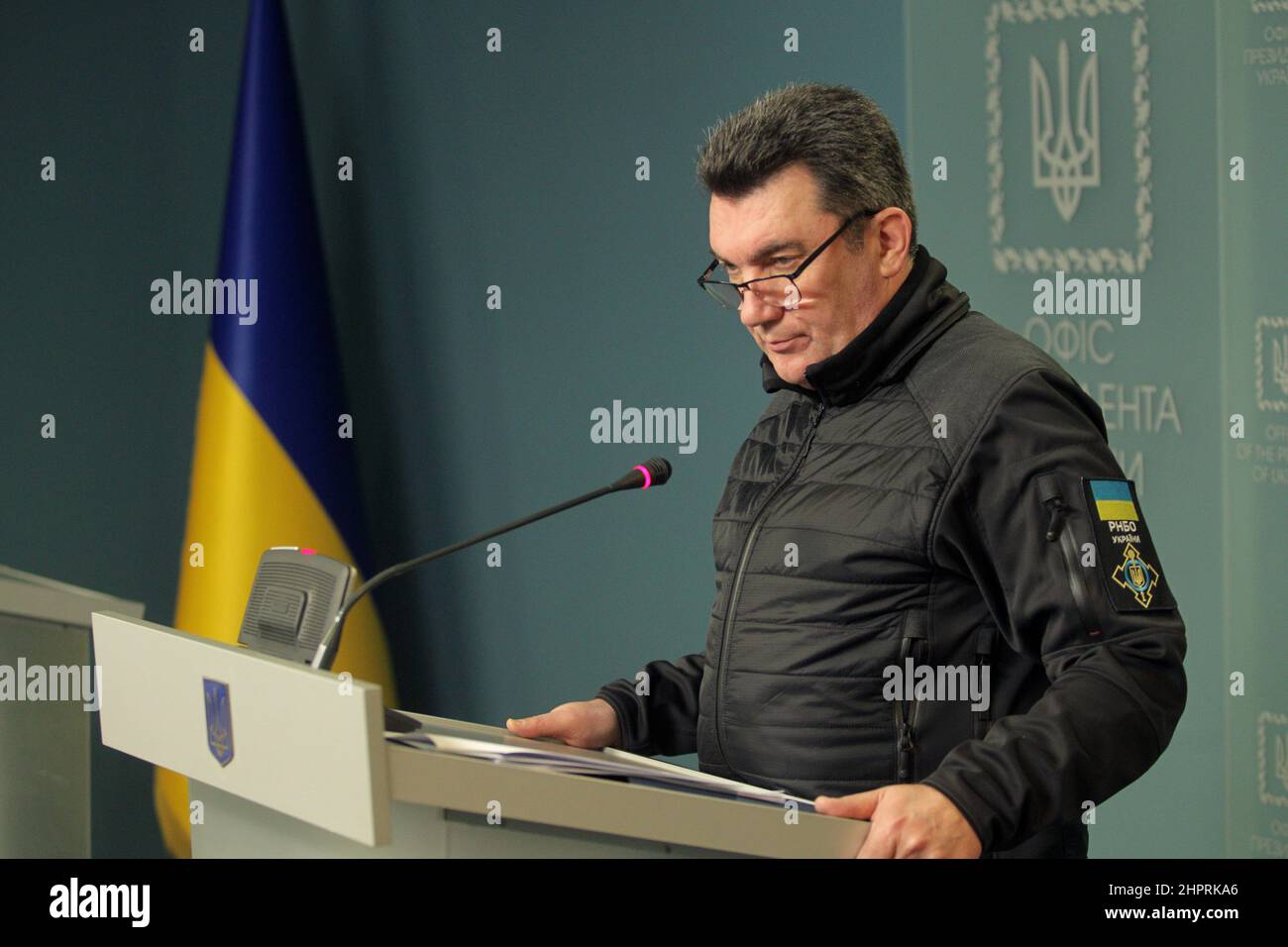 KYIV, UKRAINE FEBRUARY 23, 2022 Secretary of the National Security