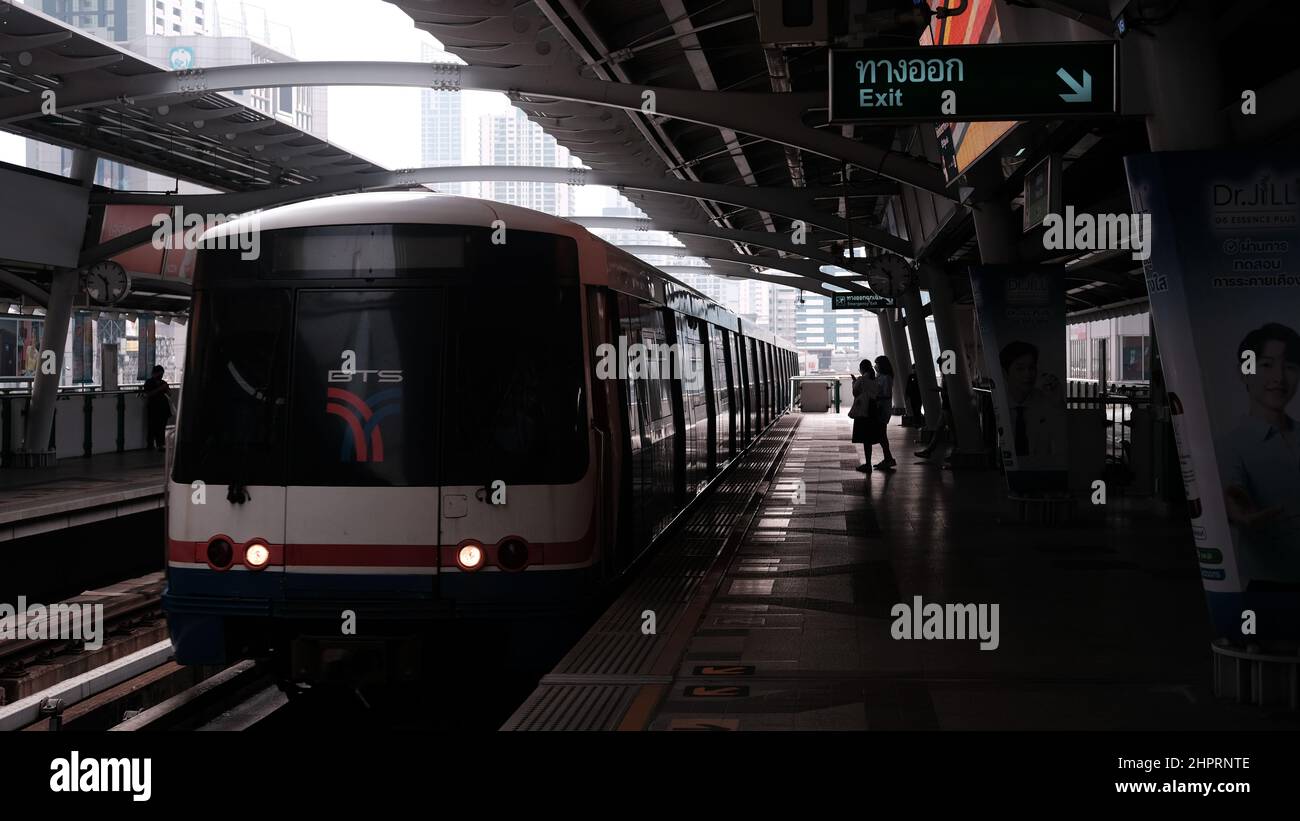 Chong Nonsi Station BTS Skytrain station, Silom line in Bang Rak District, Bangkok, Thailand