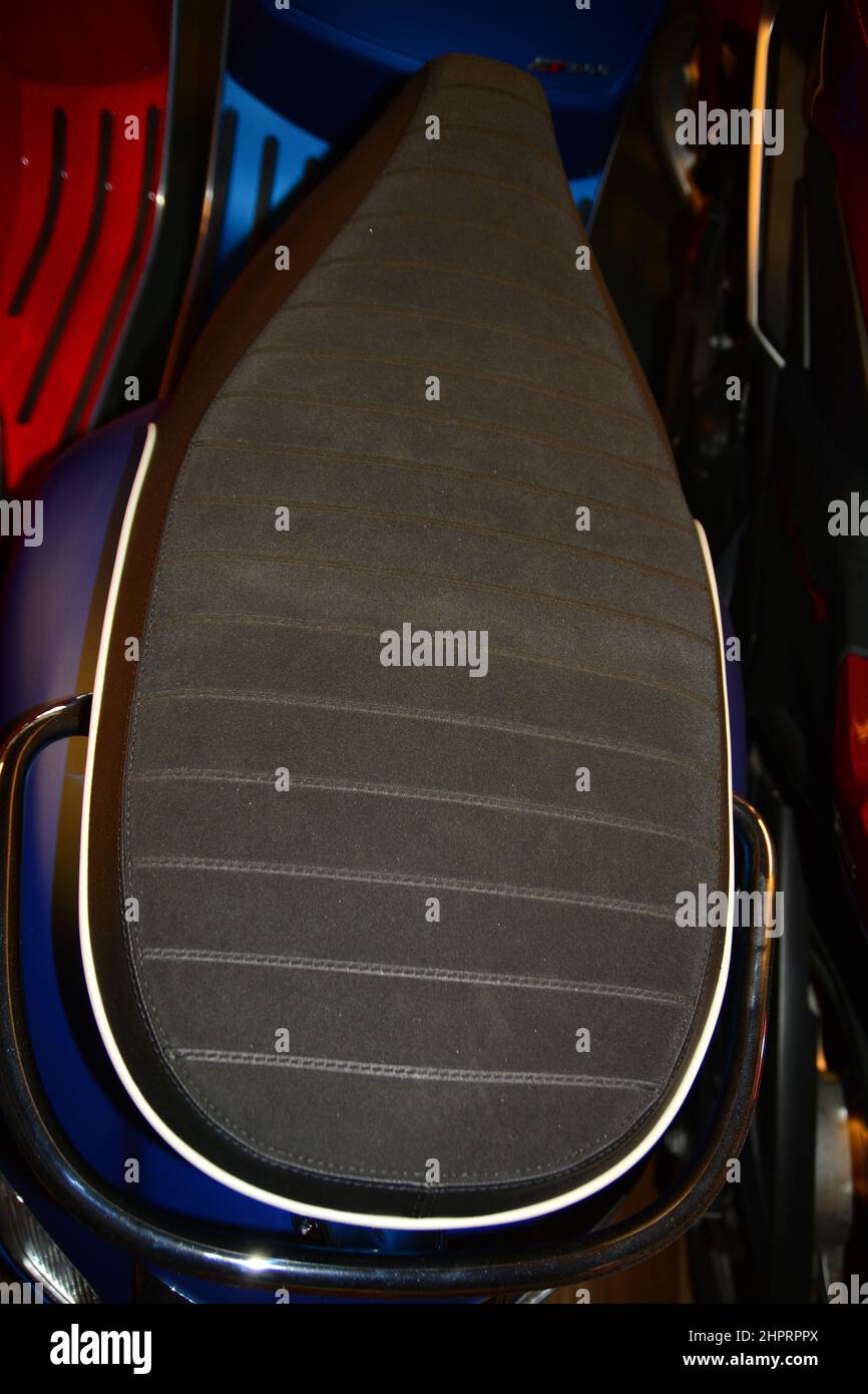 Alcantara fabric for motorcycle seat Stock Photo - Alamy