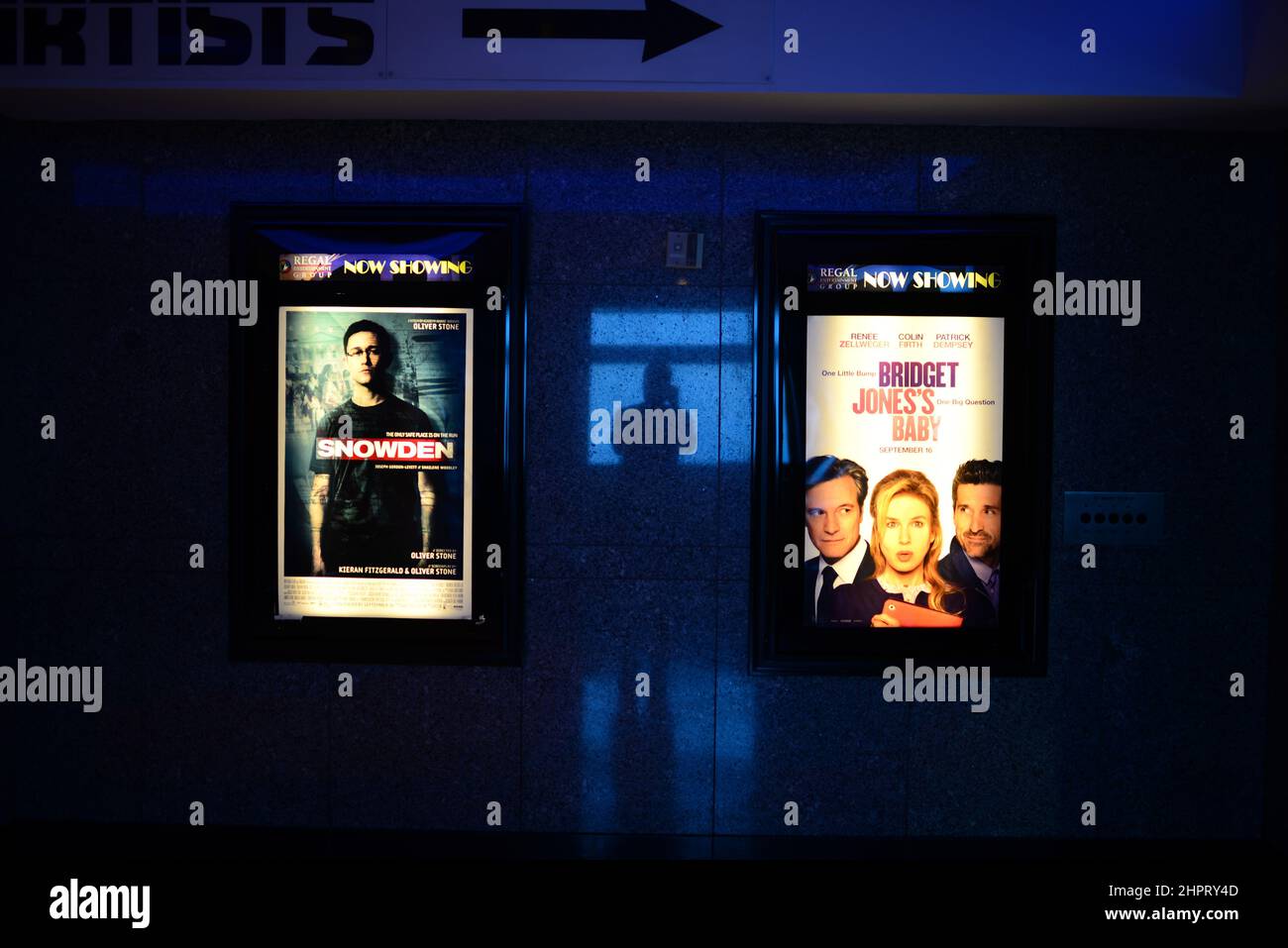 Cinema posters in Las Vegas Stock Photo