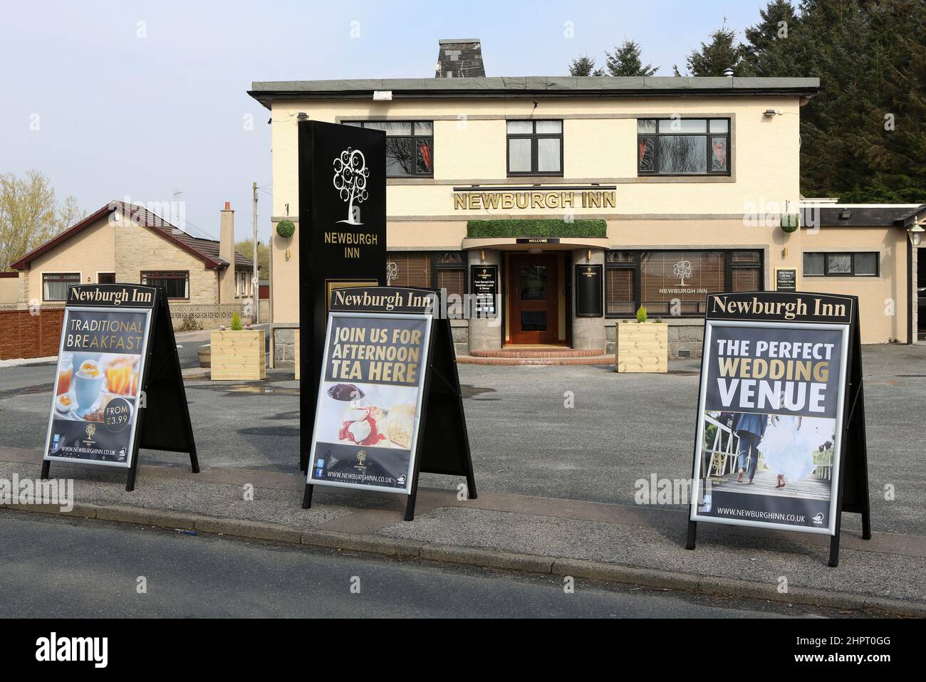 The Newburgh Inn pub and hotel in the coastal village of Newburgh, Aberdeenshire, Scotland Stock Photo