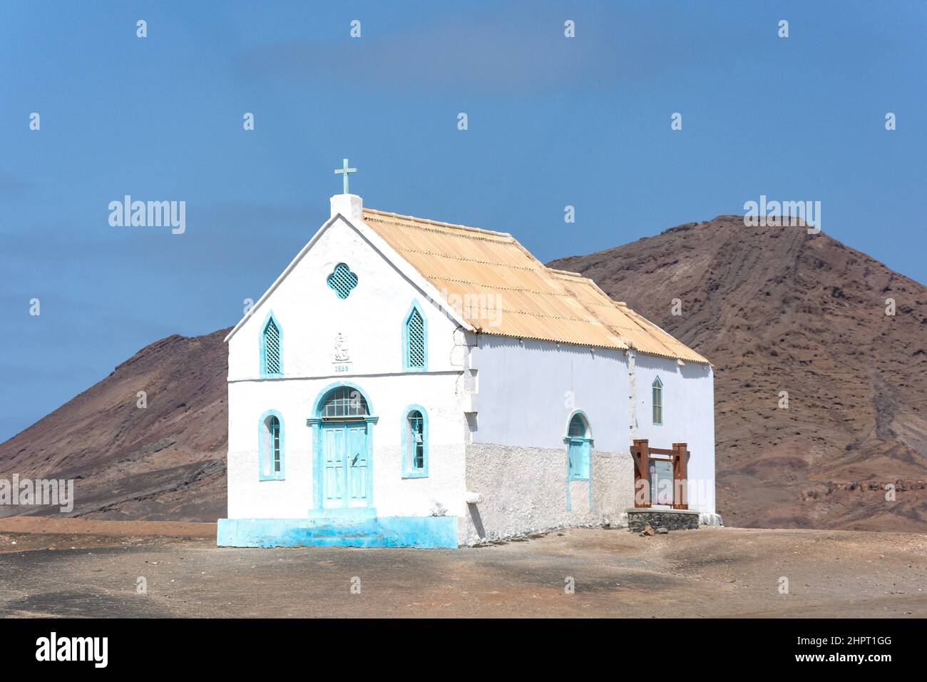 19th century Pedra de Lume Church, Pedra de Lume, Sal (IIha do Sal), República de Cabo (Cape Verde) Stock Photo