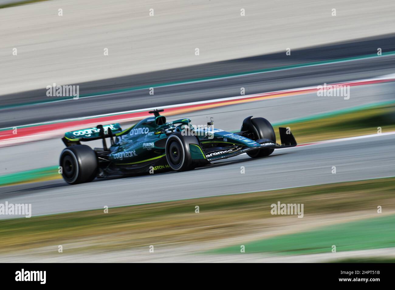 Lance Stroll (CDN) Aston Martin F1 Team AMR22. 23.02.2022. Formula One Testing, Day One, Barcelona, Spain. Wednesday.  Photo credit should read: XPB/Press Association Images. Stock Photo