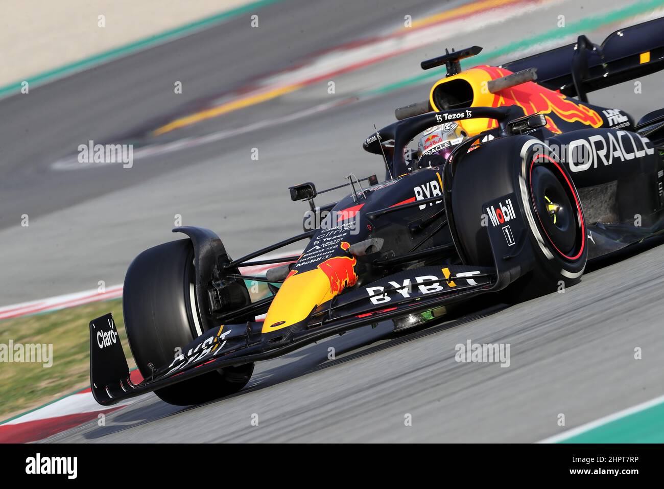 Red Bull Racing' Max Verstappen during day one of pre-season testing at the Circuit de Barcelona-Catalunya, Spain. Picture date: Wednesday February 23, 2022. Stock Photo