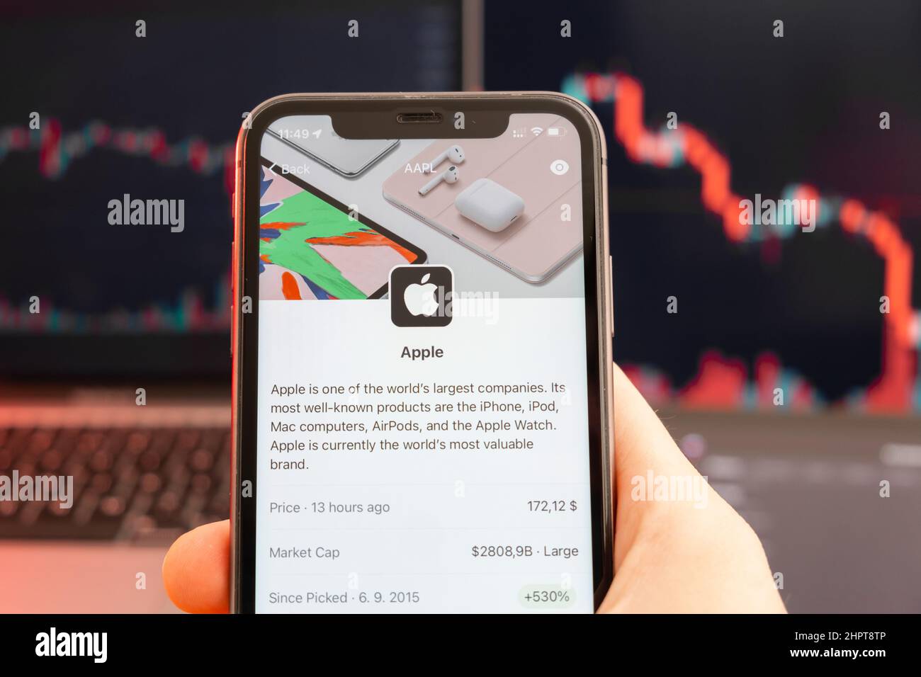 Apple stock price hi-res stock photography and images - Alamy