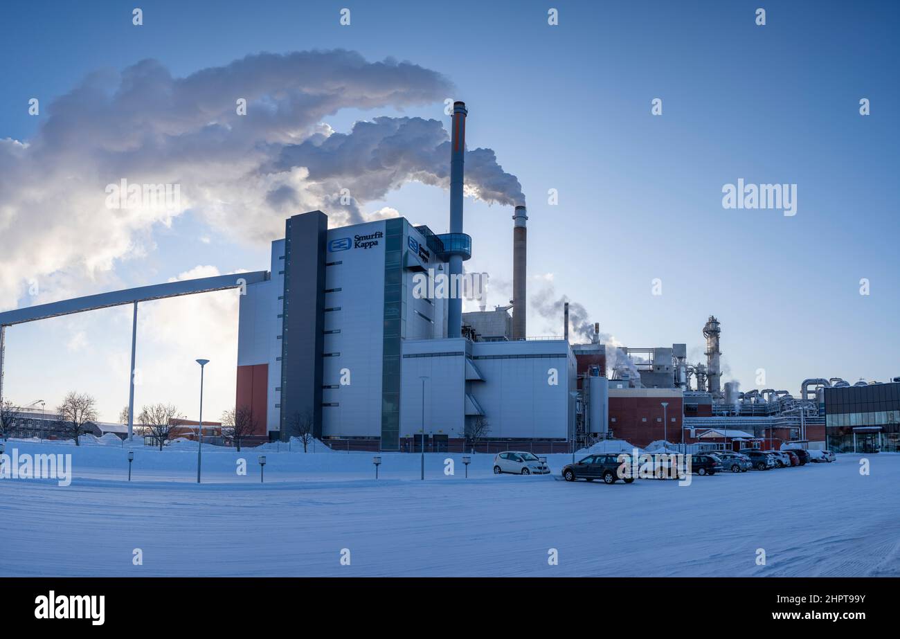 Pulp and paper industry Smurfit Kappa in Pitea Sweden Stock Photo Alamy