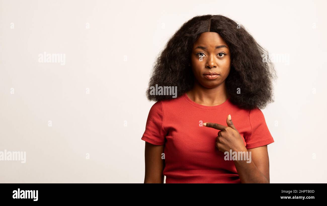 Confused pointing hi-res stock photography and images - Alamy