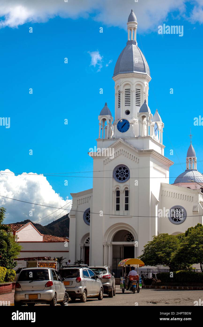 The beautiful Church of Saint Joseph at La Union in the region of Valle del Cauca in Colombia Stock Photo