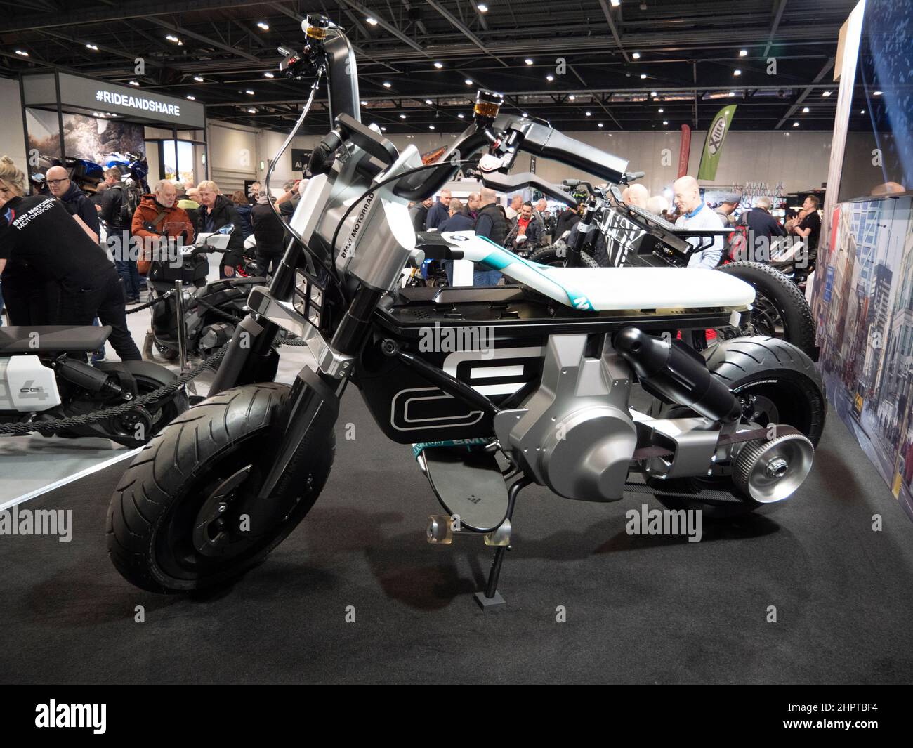 Bmw Motorrad concept Ce 02 electric motorbike at the MCN London Motorcycle  Show Stock Photo - Alamy