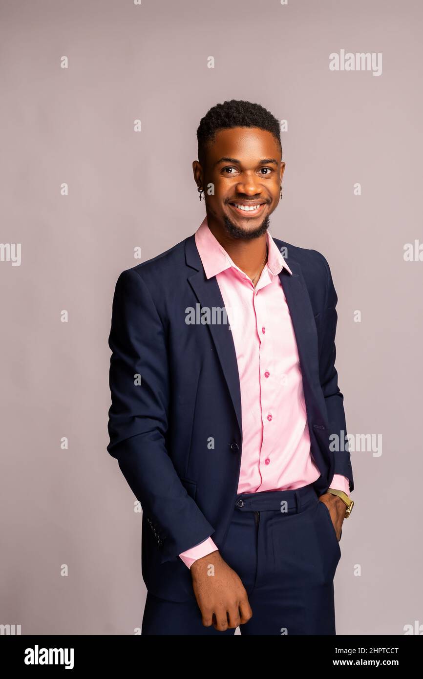 Happy elegant black african man hi-res stock photography and images - Alamy
