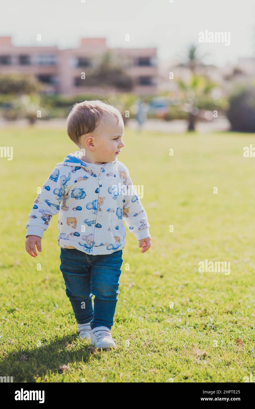 happy boy playing in playground Stock Photo - Alamy
