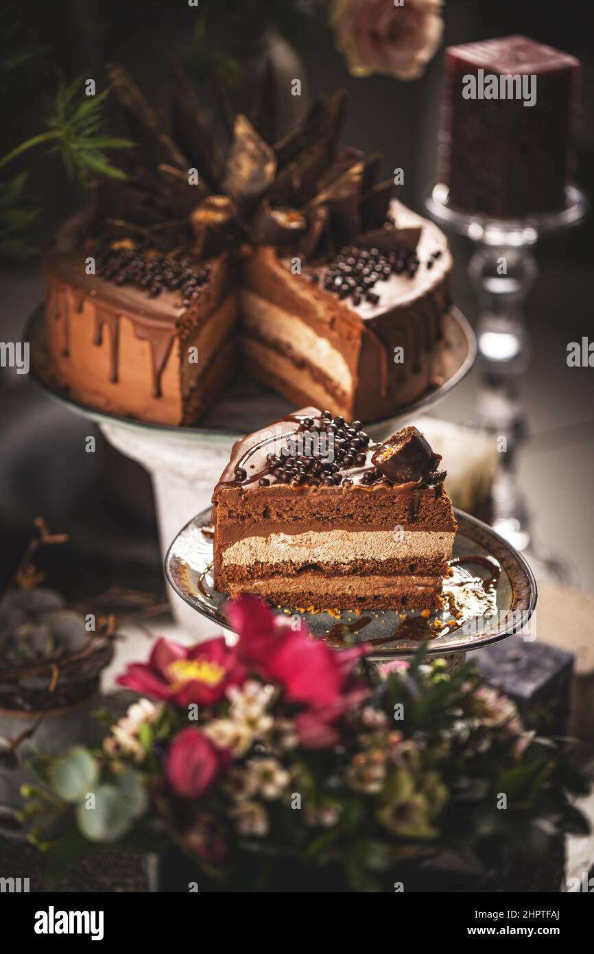 Layered chocolate mousse cake hi-res stock photography and images - Alamy Layered chocolate mousse cake hi-res stock photography and images - Alamy