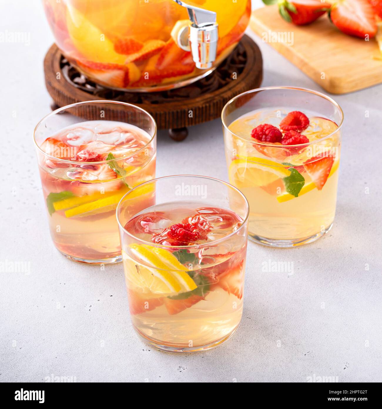 Sangria in a pitcher and in glasses Stock Photo - Alamy