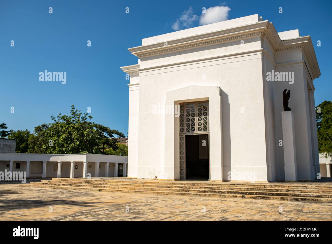The monument at Quinta de San Pedro Alejandrino in Santa Marta, Colombia Stock Photo