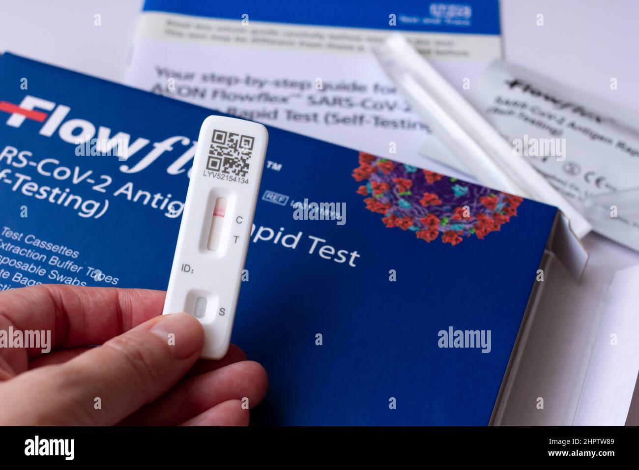 Flowflex SARSCoV2 Antigen Rapid Test Kit, self testing, with a