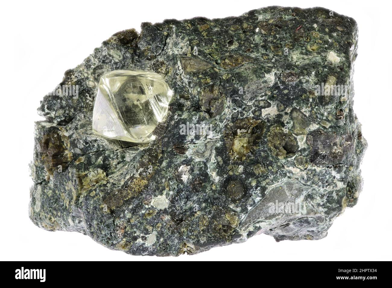 055 Ct Octahedral Diamond From South Africa Nestled In Kimberlite