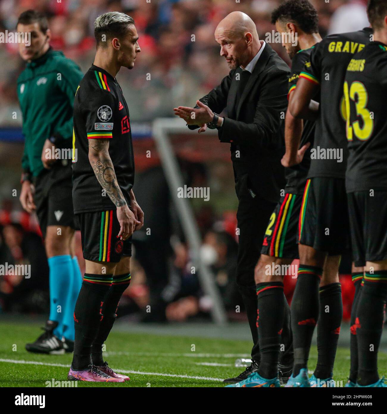 AMSTERDAM, 17-09-2019 JohanCruyff Arena , Champions League Football season  2019 / 2020 .Ajax coach Erik ten Hag during the match Ajax - Lille Stock  Photo - Alamy