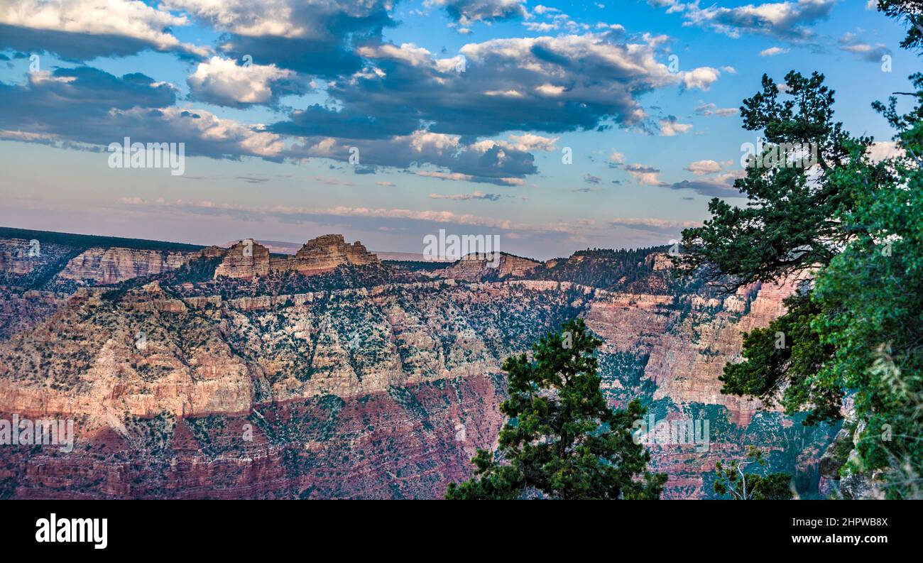 Grand Canyon view at sunset near Yaki Point view Stock Photo Alamy