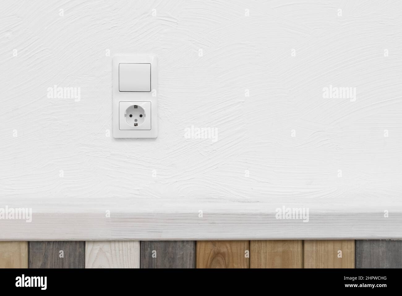 Socket and light off turn on button on the background of the switch ...
