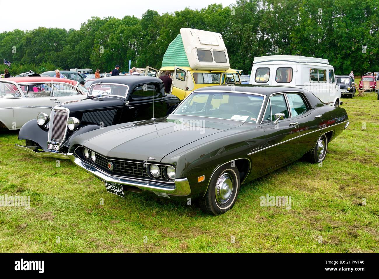 Westbury, Wiltshire, UK - September 5 2021: A 1970 Ford Torino at the 2021 White Horse  Classic and Vintage vehicle show Stock Photo
