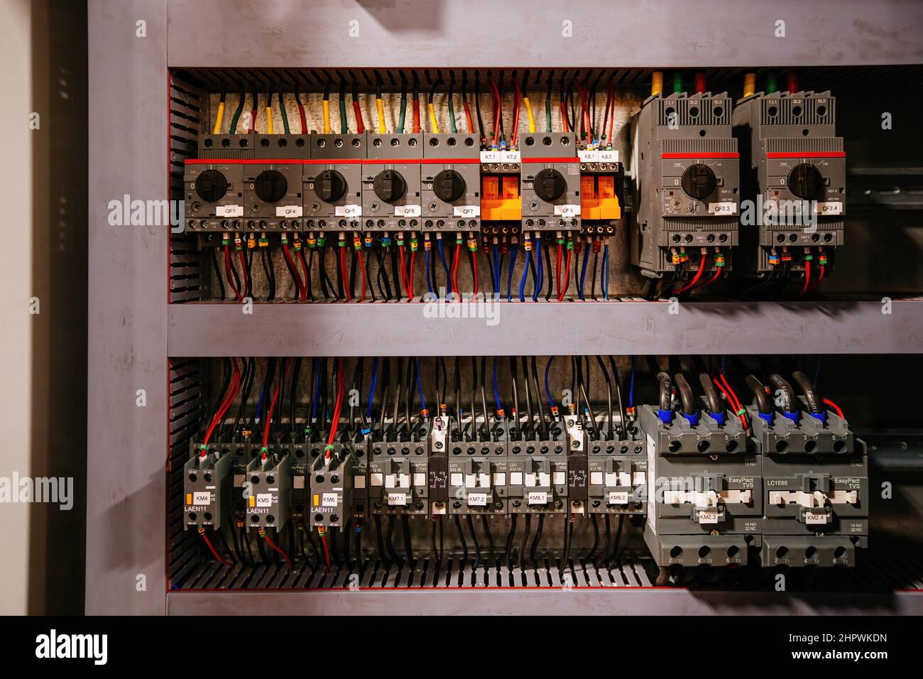 Electrical switchgear in the switchgear room Stock Photo Alamy