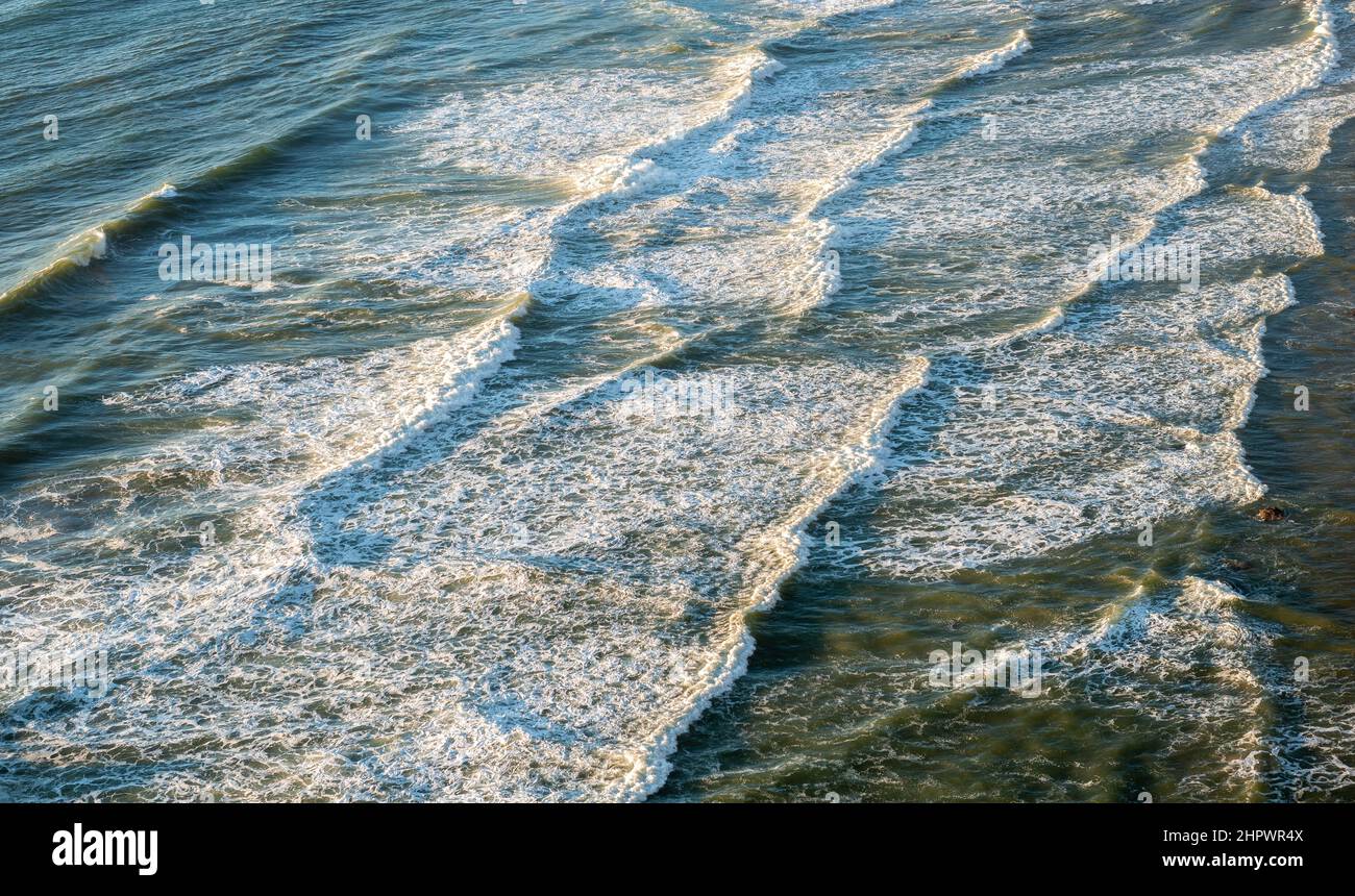 Waves, surf in the sea, West Coast, Oregon, USA Stock Photo