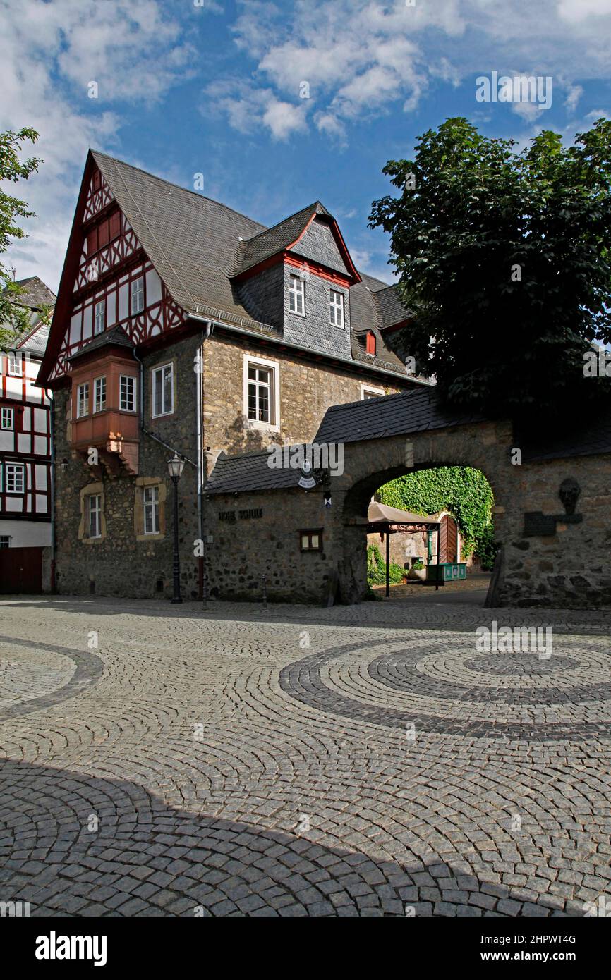 Museum, former Hohe Schule, built 1591-99 over the foundations of the medieval town hall, Herborn, Hesse, Germany Stock Photo