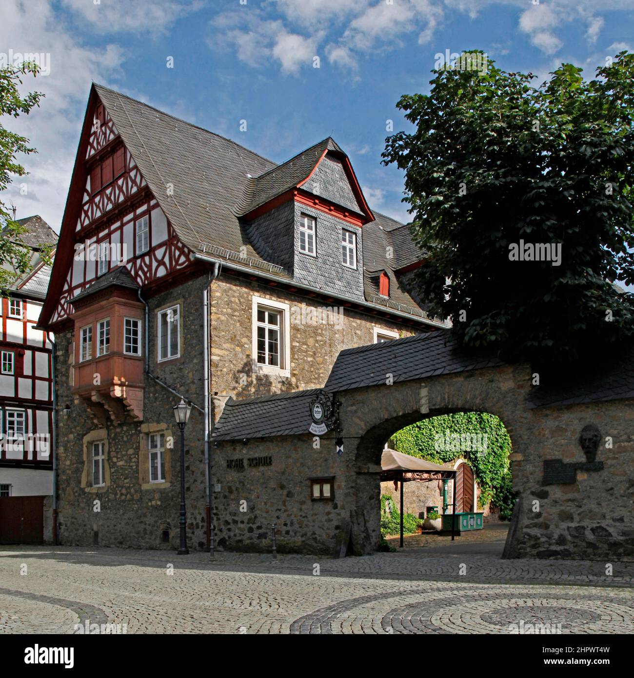 Museum, former Hohe Schule, built 1591-99 over the foundations of the medieval town hall, Herborn, Hesse, Germany Stock Photo