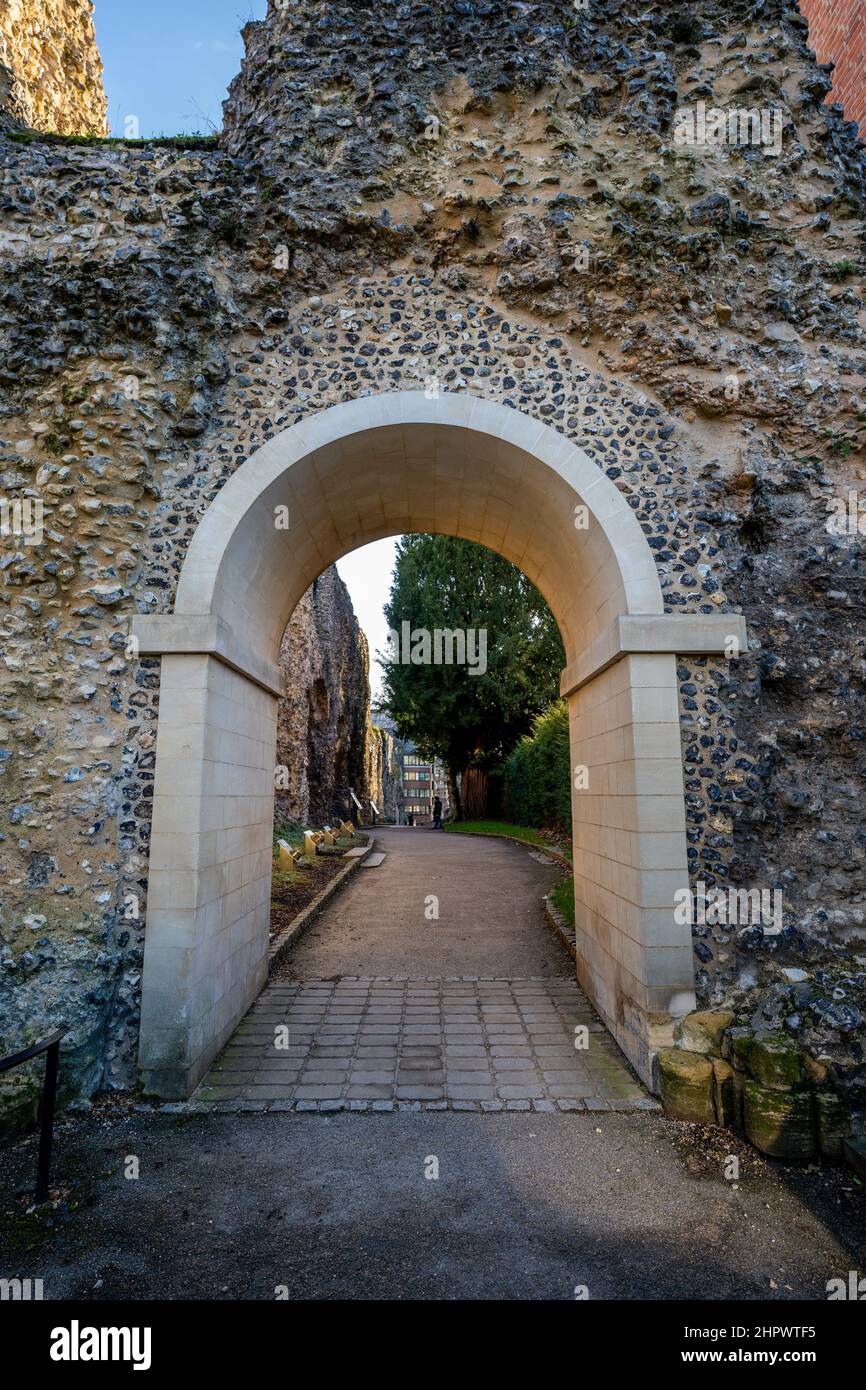 Beautiful shot of the Forbury Abbey Ruins Stock Photo