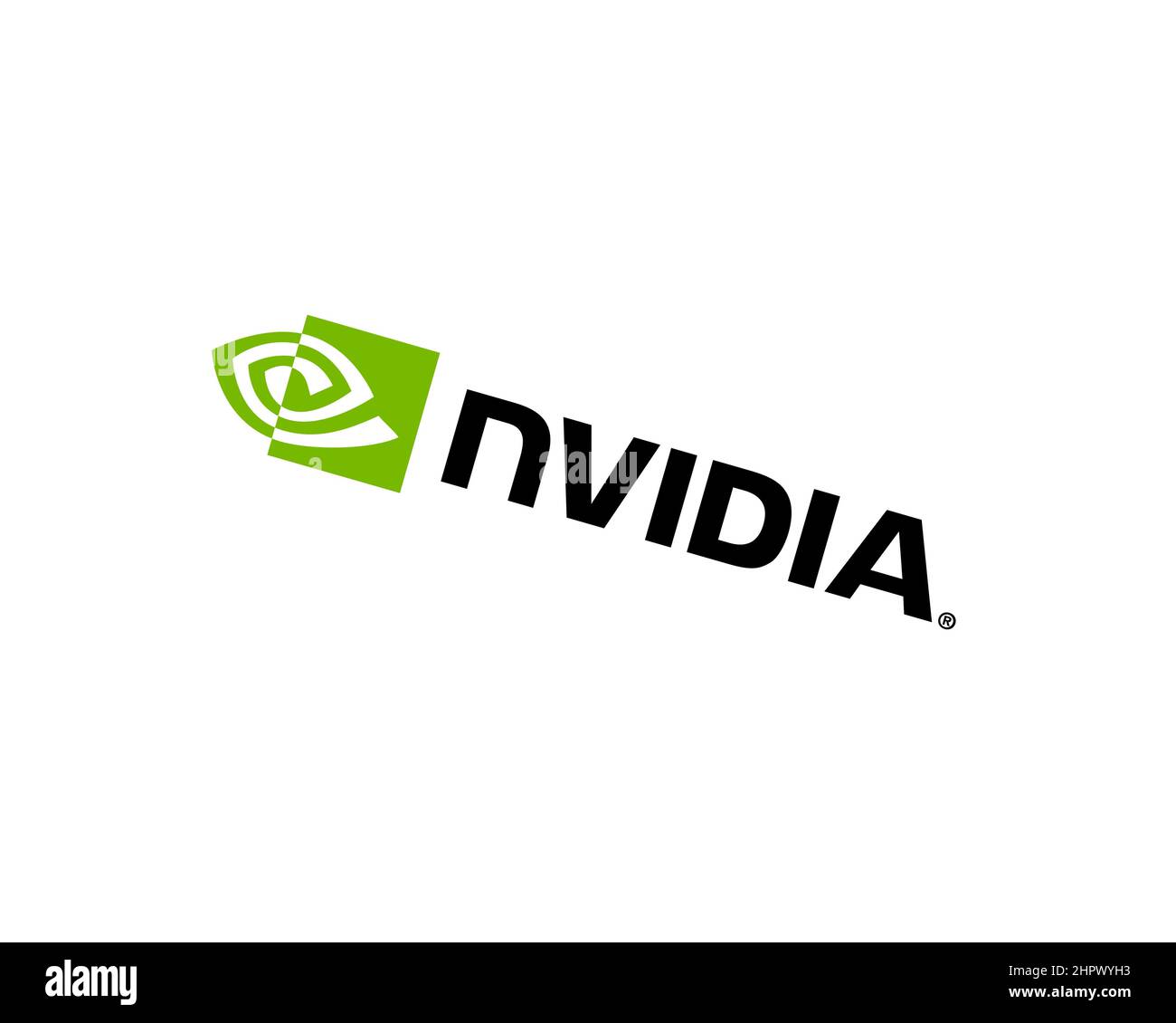 Nvidia Horizontal, Rotated, White Background, Logo, Brand Name Stock ...