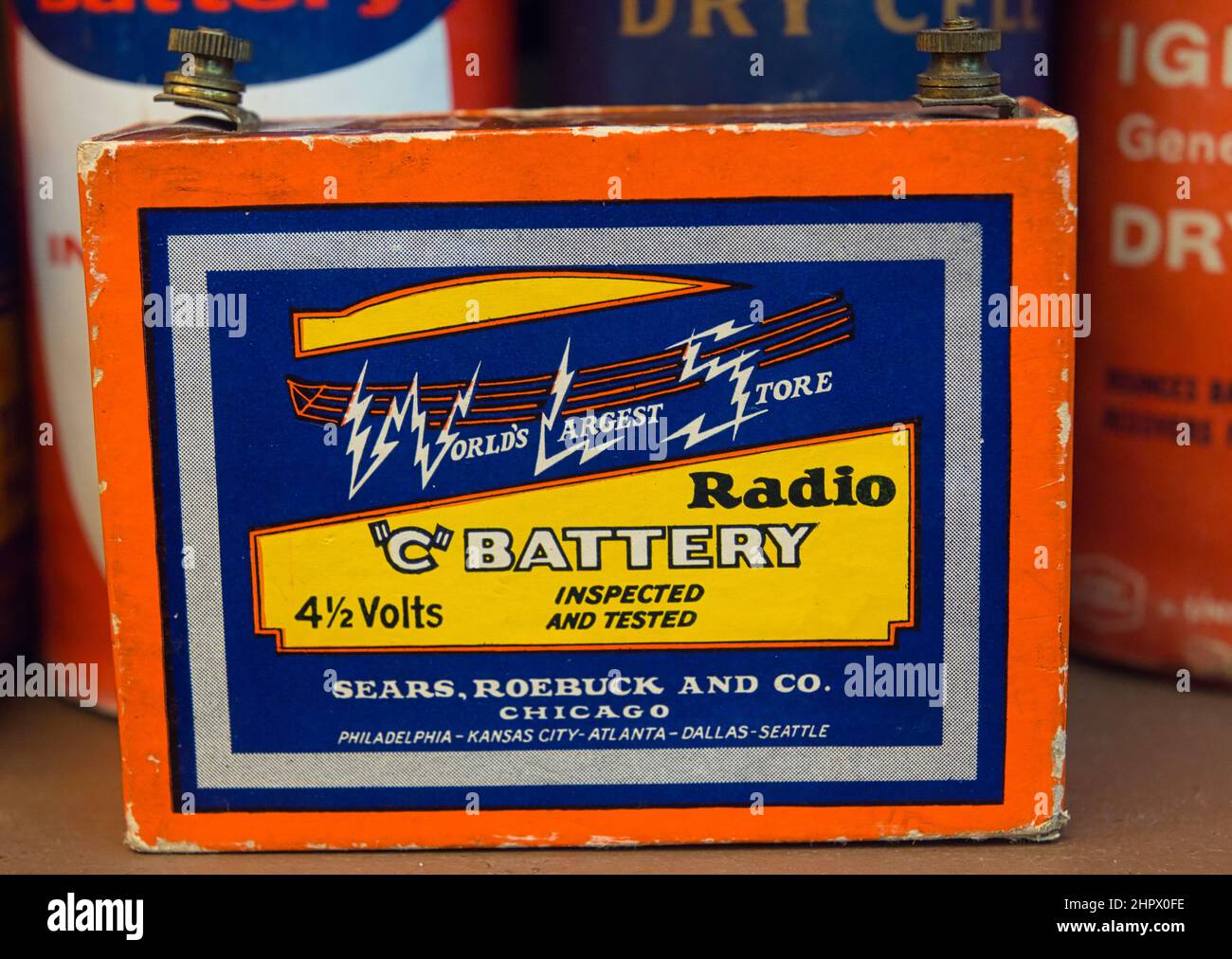 Sears & Roebuck Radio Battery for Vacuum Tube Radio Stock Photo - Alamy