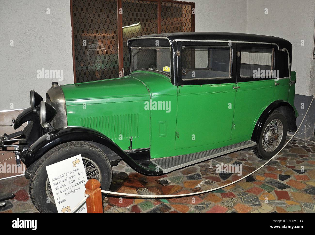 Car Amilcar Type E/1925-Salvador Claret's collection of cars and motorcycles in Sils, Barcelona, Catalonia, Spain Stock Photo