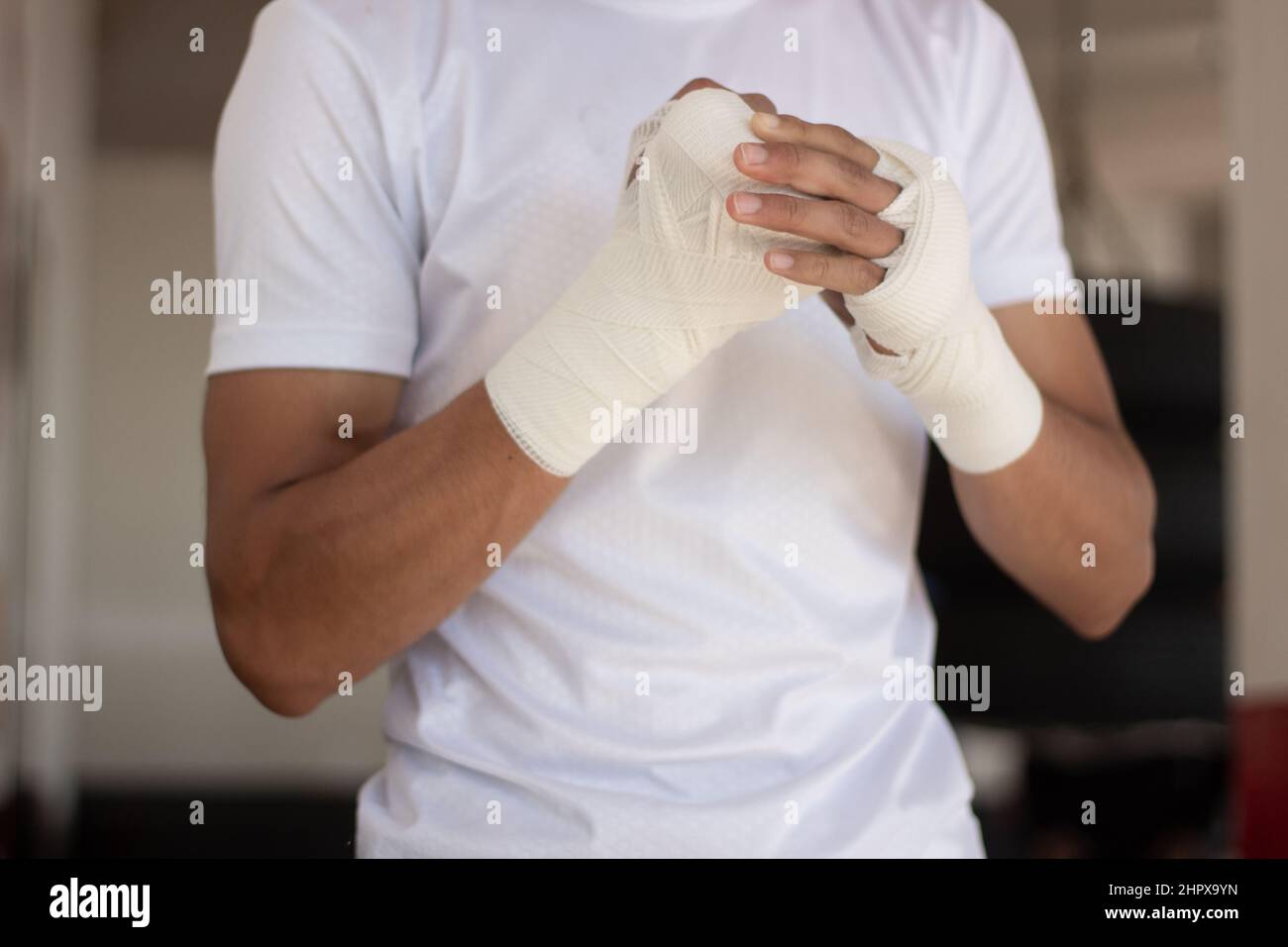 Boxer getting ready fight hi-res stock photography and images - Alamy