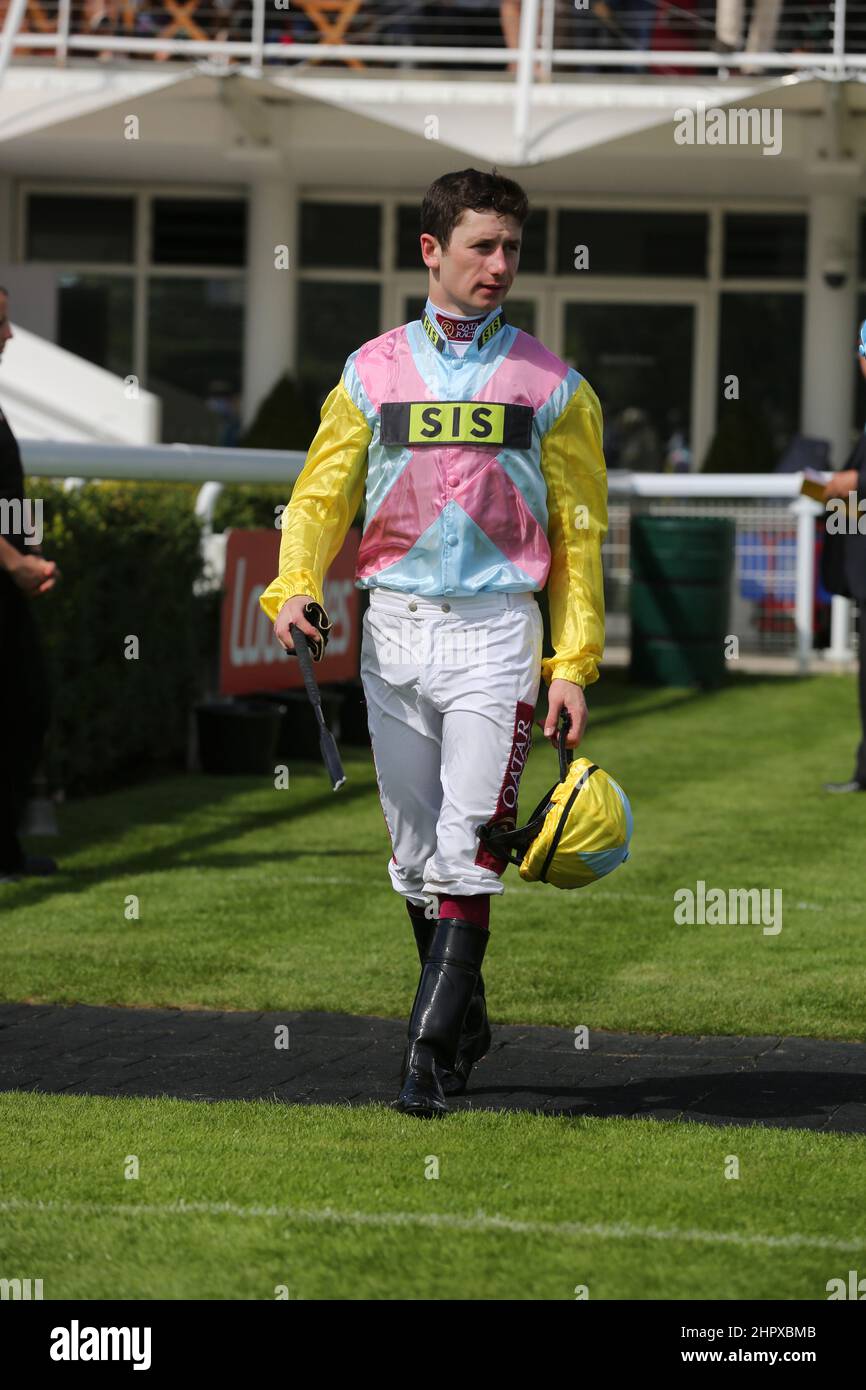 Oisin Murphy pictured at Goodwood Racecourse, Chichester, West Sussex, UK. Stock Photo