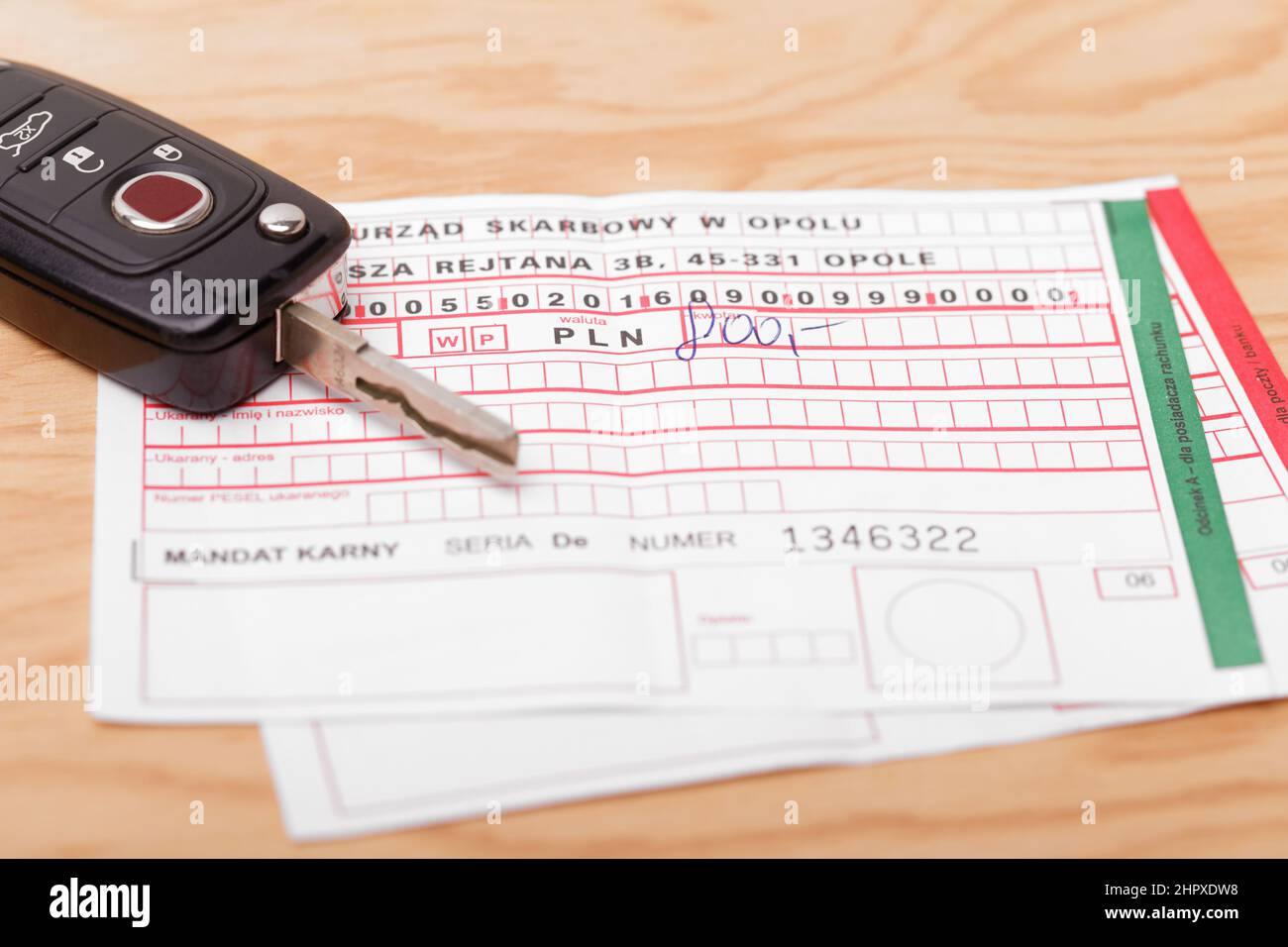 RZESZOW, PODKARPACKIE POLAND 19 February 2022 Penalty mandate of 800